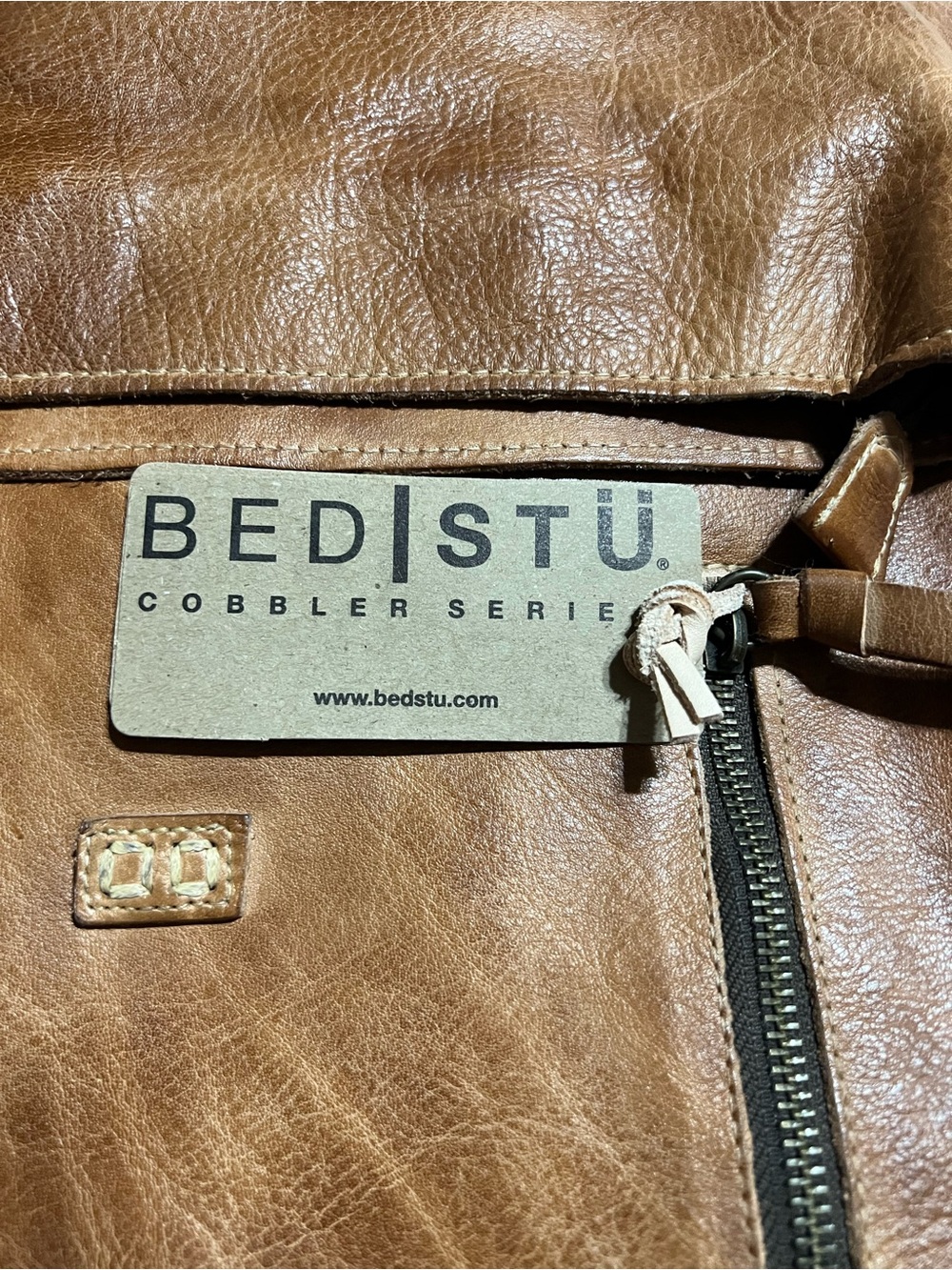 Bed Stu Leather Howie Flapover Leather Backpack Tan Rustic Retail $365 NWT - Picture 2 of 7